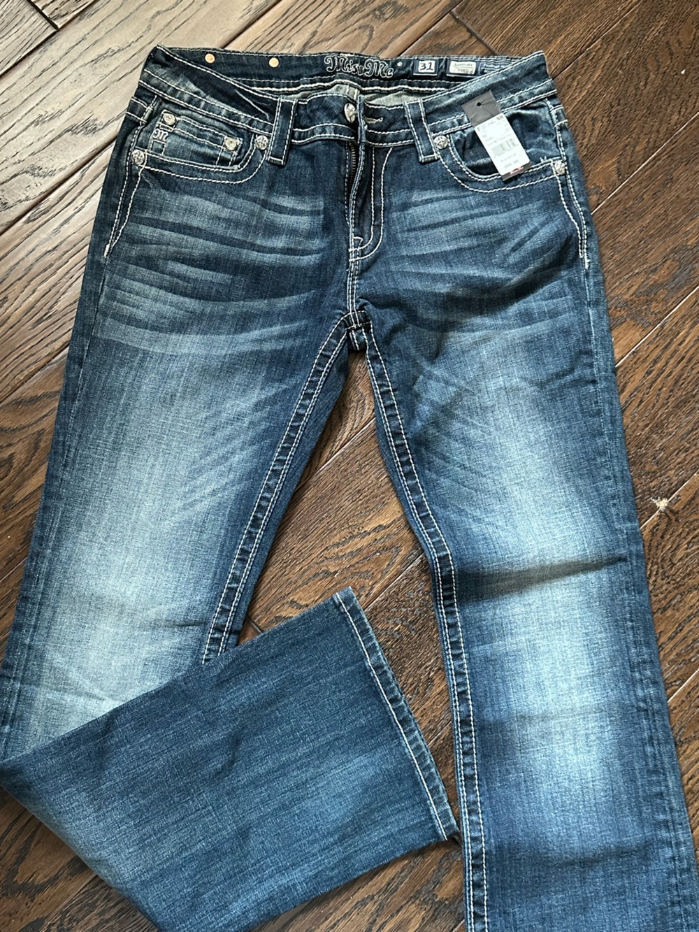 Miss Me Women's Faded Blue Boot Cut Jeans